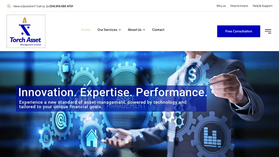Actual Torch Asset Management website capture